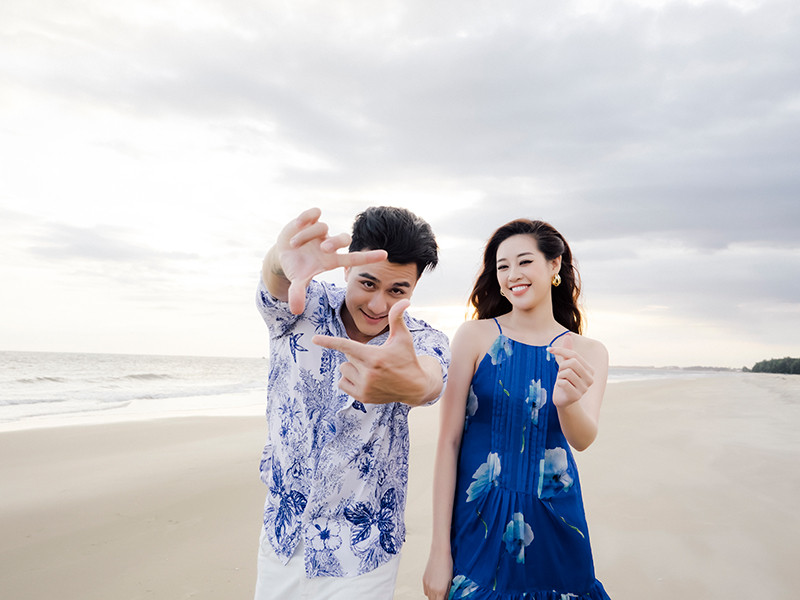 Sau những lần đóng quảng cáo, dự sự kiện chung, Vĩnh Thụy và Khánh Vân khá thân thiết.