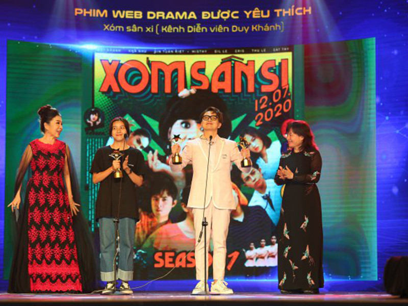 Ngôi sao xanh 2020 còn gọi tên "Xóm sân si" là phim web drama được yêu thích nhất. Ảnh: Dân Việt