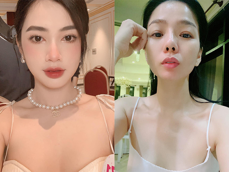 Bước sang tuổi 40, Lệ Quyên vẫn trẻ trung. Trong khi đó, Cẩm Đan rạng rỡ ở độ tuổi thanh xuân.