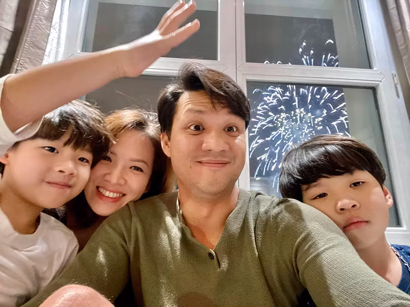 Mỗi tối, gia đình Đan Lê luôn quây quần bên nhau.