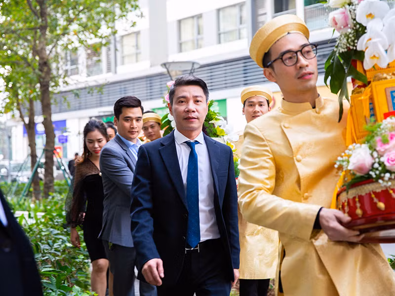 Lễ ăn hỏi của nghệ sĩ Công Lý diễn ra vào chiều ngày 2/1.