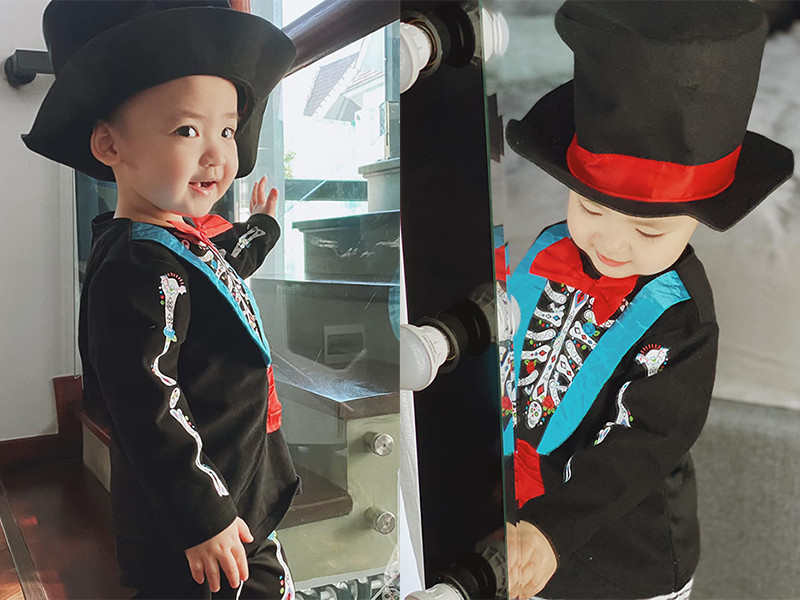 Vẻ kháu khỉnh của bé Kem đốn tim người hâm mộ Tú Anh.