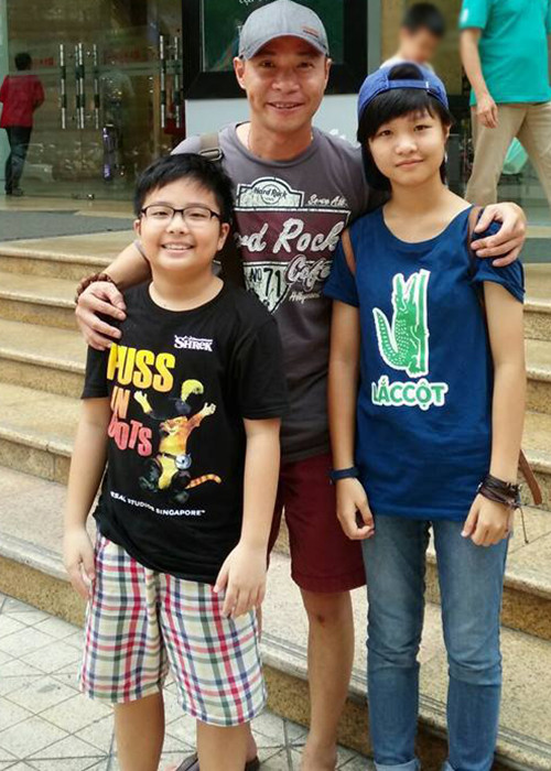 Nghệ sĩ Công Lý có hai người con: bé Tít và bé Kiến.