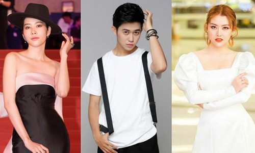 Nam Em (ngoài cùng bên trái) từng bị tố chen vào hạnh phúc của Bảo Trân và VJ Quốc Bảo. Theo Bảo Trân, Nam Em chính là nguyên nhân khiến Quốc Bảo bỏ rơi cô và con gái. Nam Em cho biết, bản thân đã cắt đứt mối quan hệ với Quốc Bảo khi biết anh có người yêu và con gái.