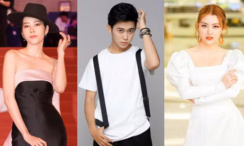 Nam Em (ngoài cùng bên trái) từng bị tố chen vào hạnh phúc của Bảo Trân và VJ Quốc Bảo. Theo Bảo Trân, Nam Em chính là nguyên nhân khiến Quốc Bảo bỏ rơi cô và con gái. Nam Em cho biết, bản thân đã cắt đứt mối quan hệ với Quốc Bảo khi biết anh có người yêu và con gái.