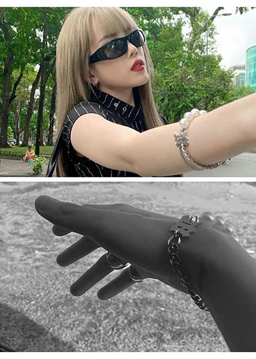 Vòng tay đôi của Sơn Tùng M-TP và Thiều Bảo Trâm.