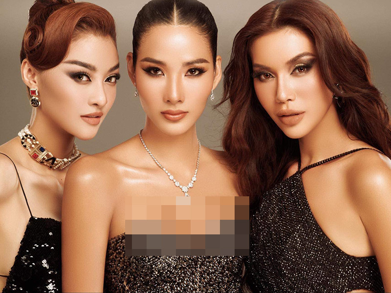 Gần đây, ngồi ghế nóng cuộc thi Đại sứ hoàn mỹ cùng Kiều Loan (ngoài cùng bên trái), Minh Tú - Hoàng Thùy tranh cãi không ít lần. Mới đây, hai chân dài vướng tin đồn cạch mặt ngoài đời.