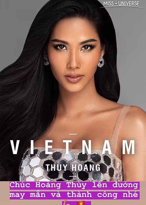 Cô còn nhiều lần chúc Hoàng Thùy thành công tại cuộc thi Hoa hậu Hoàn vũ Thế giới 2019.