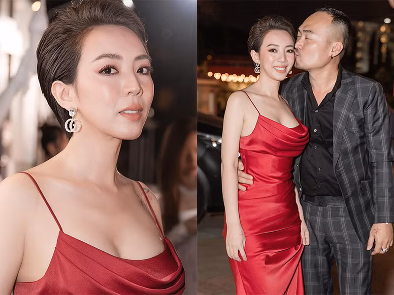 Khó rời mắt khỏi Thu Trang khi cô chọn những chiếc váy hai dây, ôm sát.