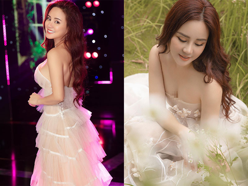 Vy Oanh là bà mẹ hai con có đường cong nuột nà. Cô cũng sinh năm 1985.