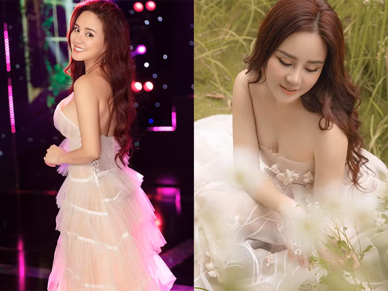 Vy Oanh là bà mẹ hai con có đường cong nuột nà. Cô cũng sinh năm 1985.