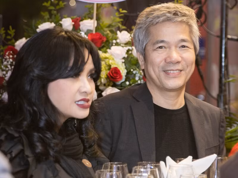 Anh còn tháp tùng Thanh Lam dự sự kiện. Ảnh: Saostar