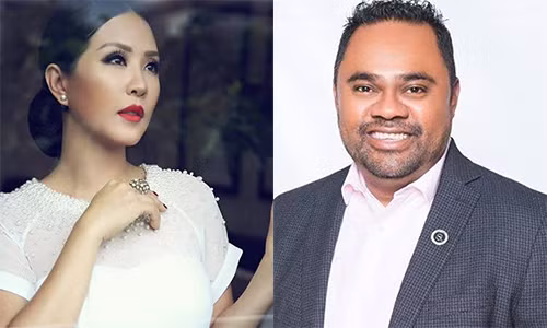 Ong bau Dung Taylor dap tra gay gat Hoa hau Thu Hoai