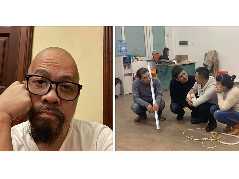 NTK Đức Hùng đăng ảnh thức đêm thiết kế trang phục cho các Táo.