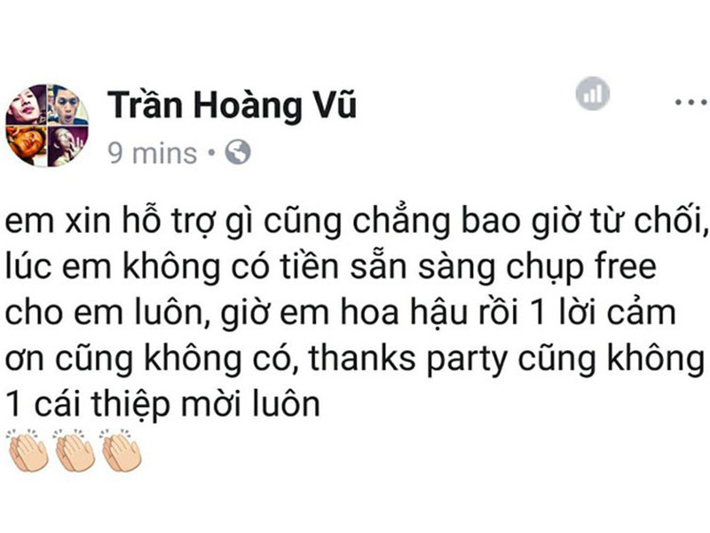 Năm 2018, khi đăng quang Hoa hậu Chuyển giới Quốc tế, Hương Giang Idol cũng bị tố vô ơn. Người tố là nhiếp ảnh gia Milor Trần. Ảnh: VTC