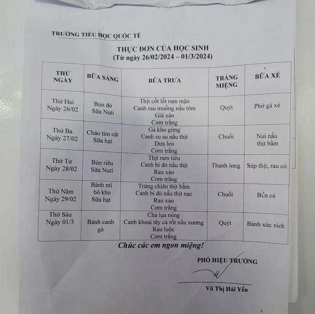 Thông tin mới vụ suất ăn “giảm cân” của học sinh trường quốc tế - Hình 3 Thong tin moi vu suat an “giam can” cua hoc sinh truong quoc te-Hinh-3