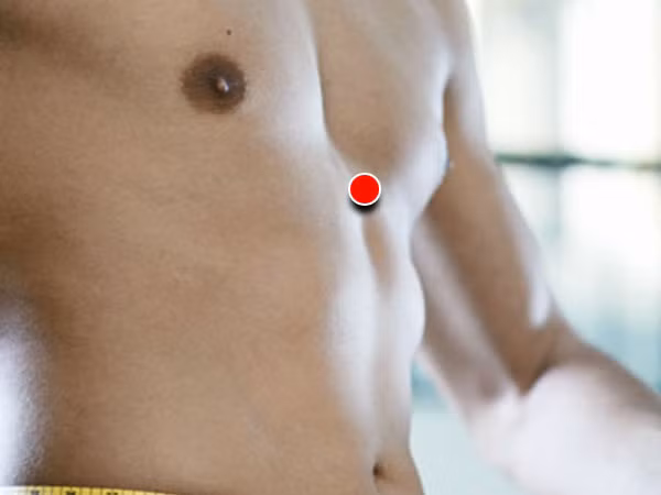 Dạ dày. Nhấn ngón tay vào phần dạ dày, khi bị kích thích tăng cường hô hấp và giải phóng cơ hoành, bạn sẽ cảm thấy thư giãn tốt hơn.