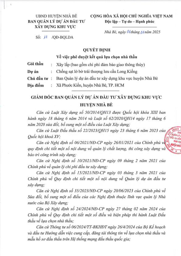 Cty Thới Bình thi công chống sạt lở bờ trái thượng lưu cầu Long Kiểng Cty Thoi Binh thi cong chong sat lo bo trai thuong luu cau Long Kieng