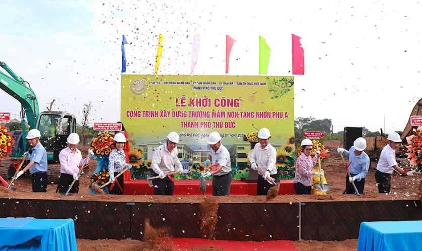 TP Thủ Đức: Khởi công dự án trường mầm non Tăng Nhơn Phú A TP Thu Duc: Khoi cong du an truong mam non Tang Nhon Phu A