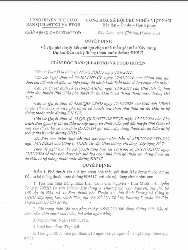 Binh Duong: Lo dien lien danh thi cong he thong thoat nuoc duong DH 517