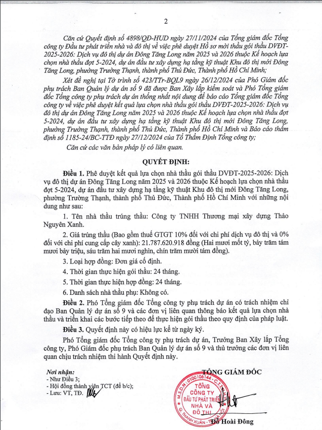 Thảo nguyên Xanh trúng gói dịch vụ đô thị Đông tăng Long hơn 21 tỷ - Hình 2 Thao nguyen Xanh trung goi dich vu do thi Dong tang Long hon 21 ty-Hinh-2