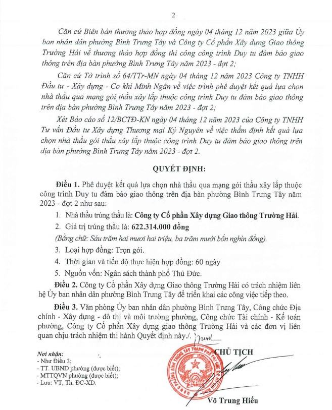 TP HCM: Công ty Trường Hải 1 năm trúng 24 gói thầu tại Thủ Đức - Hình 4 TP HCM: Cong ty Truong Hai 1 nam trung 24 goi thau tai Thu Duc-Hinh-4