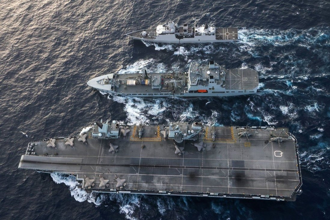 Trong quá trình triển khai chiến dịch, tàu sân bay này cũng đã tiến hành tập trận chung với nhiều quốc gia tại khu vực trên hải trình của nó, bao gồm Singapore, Hàn Quốc, New Zealand, Ấn Độ, Nhật Bản, Úc, và Mỹ ở châu Á.