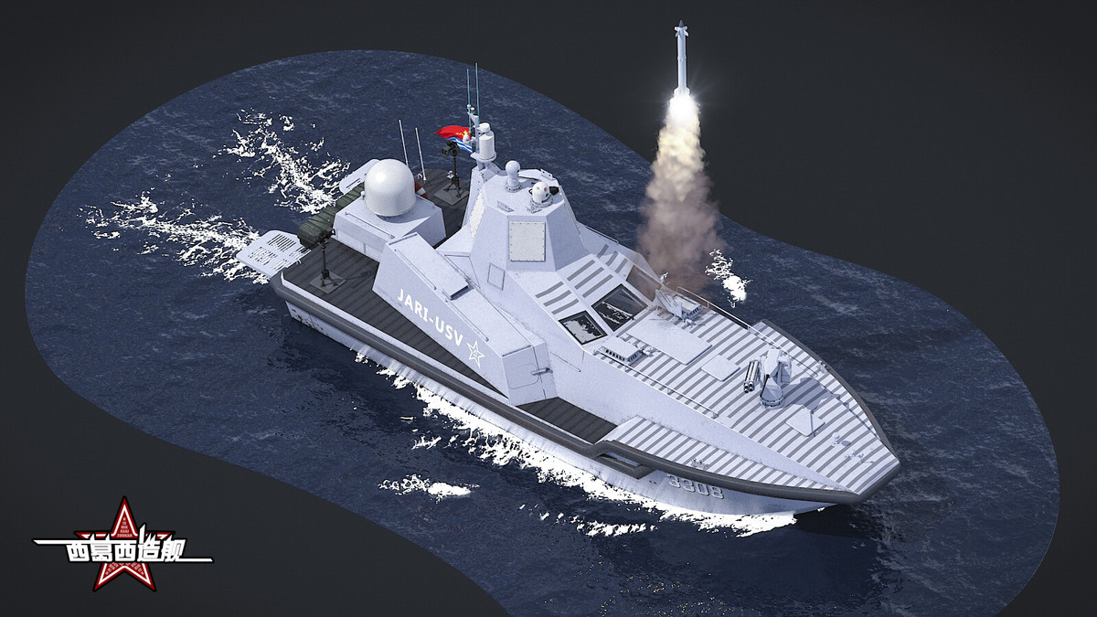 Dàn vũ khí xuất hiện trên USV JARI bao gồm 1 trạm vũ khí điều khiển từ xa 30mm được coi là “pháo chính” của con tàu này. Ở “pháo chính” này, có thể tuỳ chọn lắp 2 bệ tên lửa và mỗi bệ có thể trang bị tên lửa hành trình hoặc tên lửa “câm”.