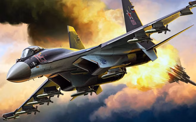 Không chỉ vậy, với một lượng lớn bom dẫn đường các loại với uy lực đáng sợ, Su-35 có thể dễ dàng tạo ra một trận oanh tạc lớn trên mặt trận mà nó đang thực thi nhiệm vụ.