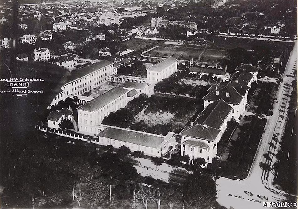 Trường Albert Sarraut, nay là THPT Trần Phú - Hoàn Kiếm. Ảnh: Belle Indochine.