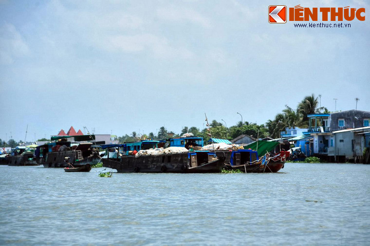 Từ con số hàng trăm, nay chỉ còn vài chục ghe thuyền thường xuyên buôn bán ở chợ nổi Cái Bè...