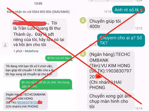 Mao danh Bi thu Thanh uy Hai Phong: Pham dieu 174 BLHS neu co nguoi chuyen tien