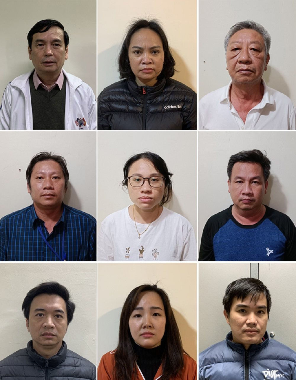 Trần Quốc Cường – kế toán trưởng, Phó phòng Tài chính Sở Y tế Bình Dương; Trần Thanh Phong – Phó phòng tài chính kế toán CDC Bình Dương; Lê Thị Hồng Xuyên – nguyên phụ trách phòng thí nghiệm CDC Bình Dương