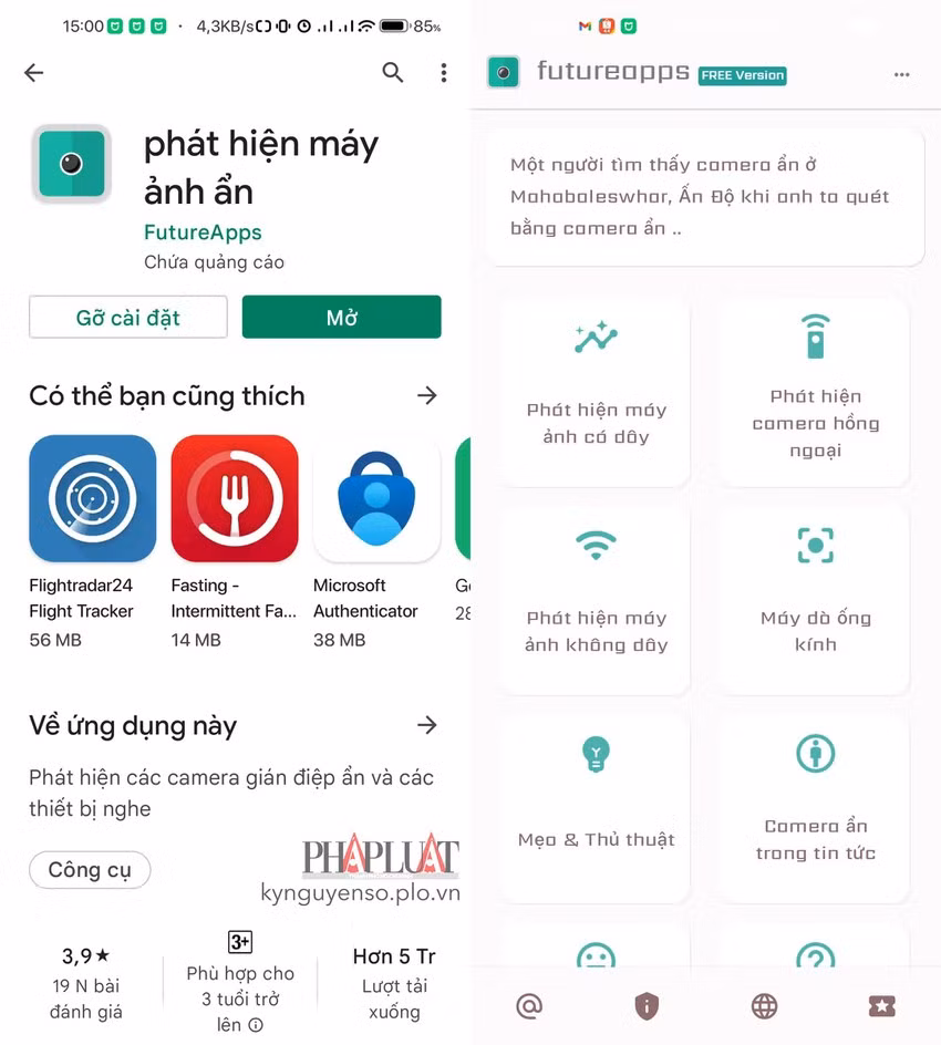 5 ung dung giup ban phat hien camera quay len