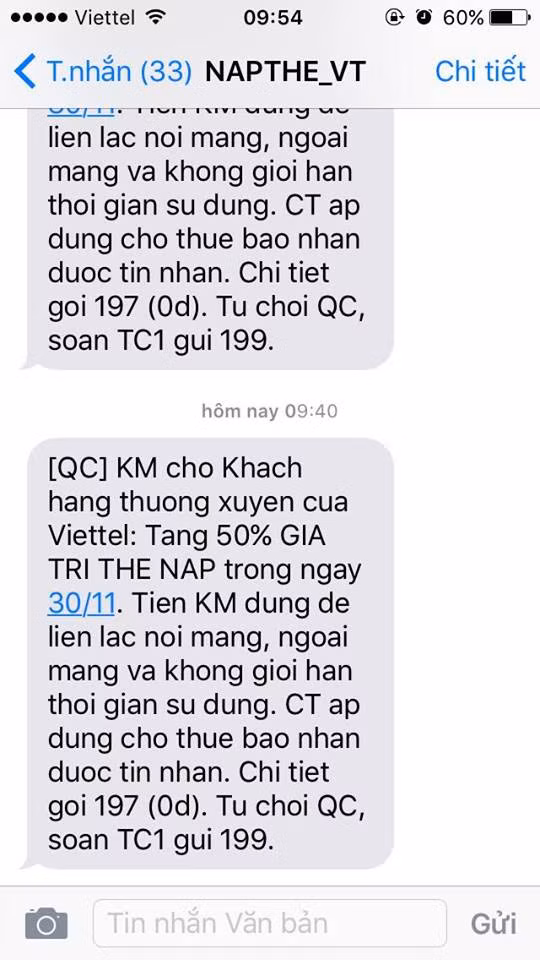 Viettel van dua khuyen mai, co tinh lam sai du het dinh muc 2016