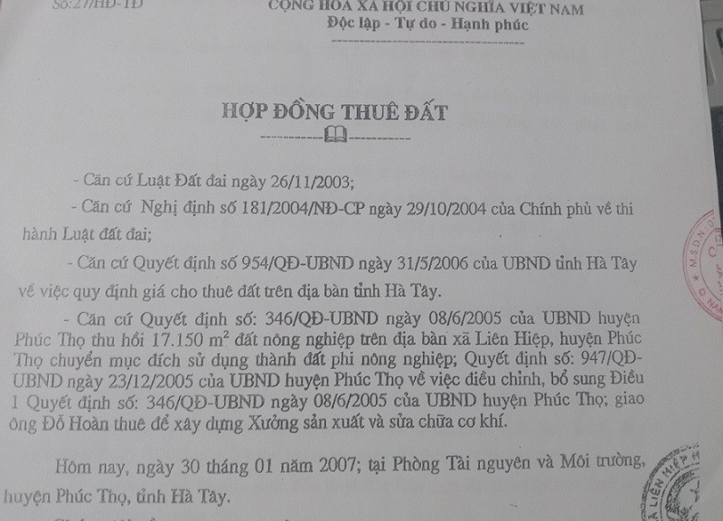 Phuc Tho - Ha Noi: Su dung dat sai muc dich, moc len tram tron be tong khong phep?