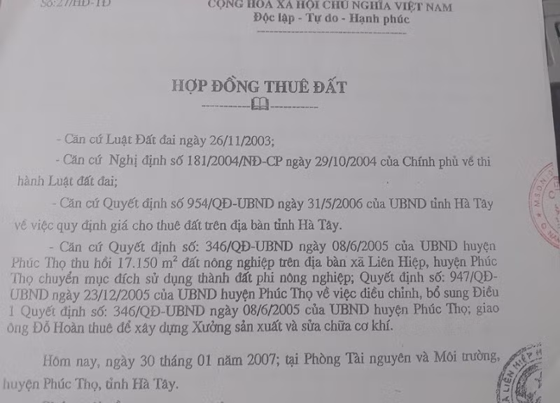 Phuc Tho - Ha Noi: Su dung dat sai muc dich, moc len tram tron be tong khong phep?
