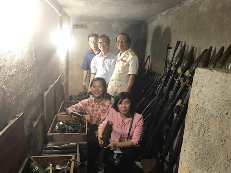 Một góc kho chứa vũ khí phục vụ Tổng tấn công Tết Mậu Thân 1968.