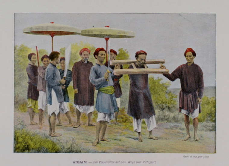 Một phạm nhân bị giải ra pháp trường.