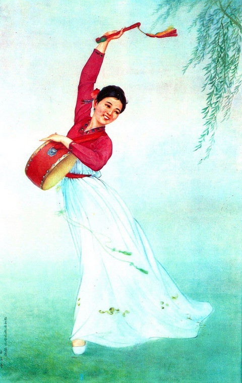 Vũ công biểu diễn trong một ngày mùa xuân.