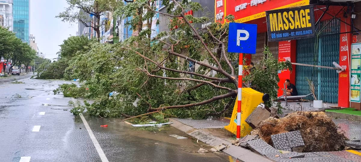 Cường độ gió đo được cao nhất tại Đà Nẵng từ 2-3h, với sức gió đạt từ cấp 9 đến cấp 11.