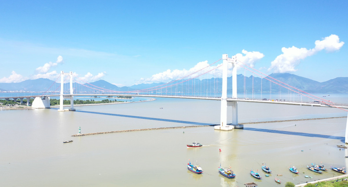 ầu Thuận Phước có tổng chiều dài 1.856m, trong đó phần cầu treo dây võng dài 655m và phần cầu dẫn phía hai đầu Thuận Phước và Sơn Trà mỗi bên dài 600m.