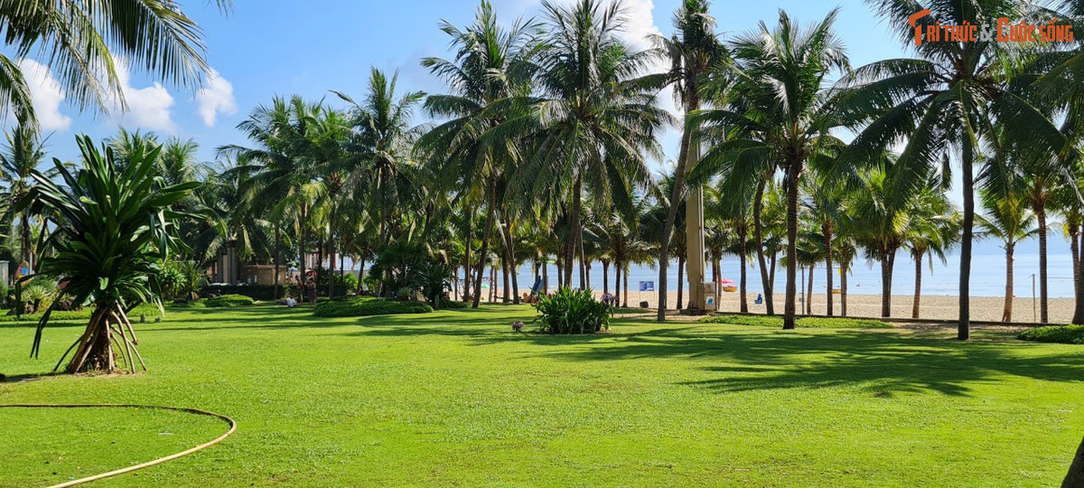 Bãi biển Phạm Văn Đồng, nằm bên cạnh công viên Biển Đông.