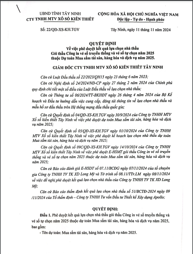 Tay Ninh: In so 4 va Hoang Le Kha trung goi in ve xo so hon 34 ty