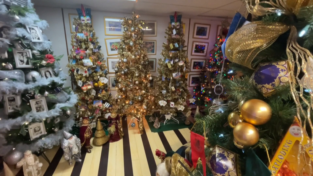 Cặp vợ chồng dùng 133 cây thông Noel trang hoàng nhà cửa Cap vo chong dung 133 cay thong Noel trang hoang nha cua