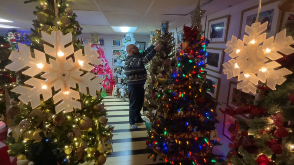 Cặp vợ chồng dùng 133 cây thông Noel trang hoàng nhà cửa - Hình 2 Cap vo chong dung 133 cay thong Noel trang hoang nha cua-Hinh-2