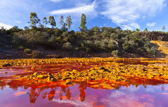 Dòng sông này dài 100km nhưng gần 50km chảy qua thị trấn Niebla lại có màu đỏ tươi như máu. Khi đi qua thị trấn này, nước sông trở lại màu trong như mọi con sông khác.