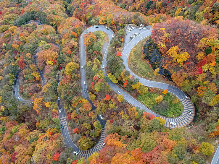 Đèo Irohazaka được xem là con đường nguy hiểm và không dành cho những tay lái yếu.