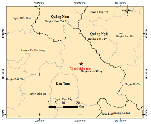 Kon Tum lại động đất 3.5 richter Kon Tum lai dong dat 3.5 richter