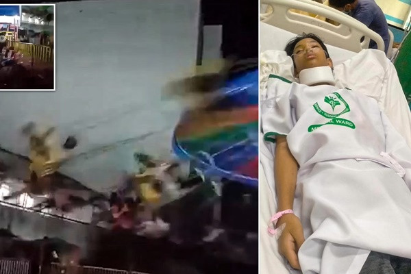 Bị văng khỏi đu quay, cậu bé 13 tuổi phải cắt một bên phổi Bi vang khoi du quay, cau be 13 tuoi phai cat mot ben phoi